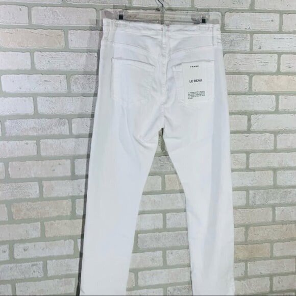 Frame NWT Le Beau Distressed High Rise Straight Leg Jeans Size 27 - Picture 9 of 12